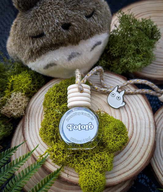 Totoro Car Diffuser | Anime Inspired Car Air Freshener | Dew Bergamot Lily Scent | Geeky Car Accessory | Fandom Gift