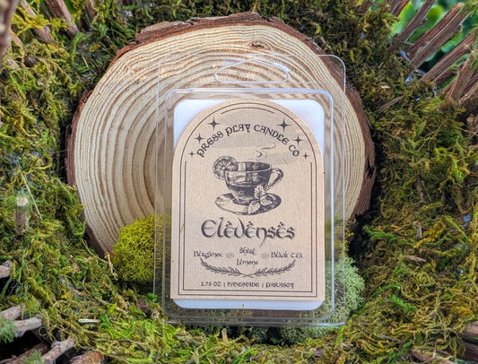 Elevenses Wax Melts | Hobbit Inspired Soy Wax Melts | Bergamot, Lemon & Black Tea Scent | Cozy Cottagecore Fandom Gift